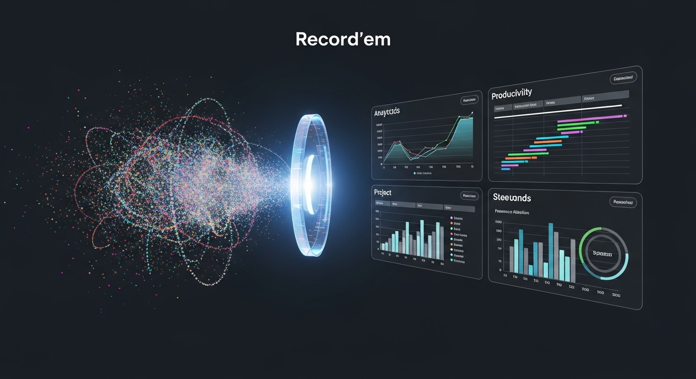 Advanced reporting and analytics dashboard showing productivity insights