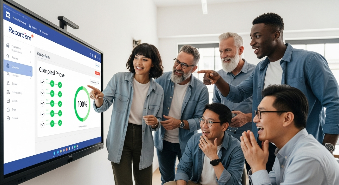 Team organization and project management features interface